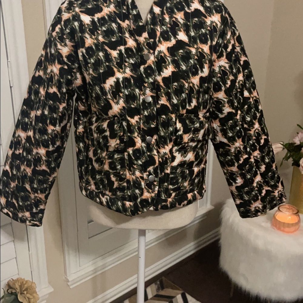 Rachel Comey for Target Quilted Jacket Olive Animal Print size Small - Picture 5 of 7